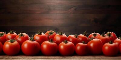 rood tomaat biologisch fruit kopiëren ruimte achtergrond, generatief ai foto