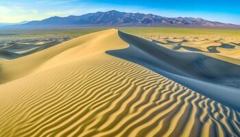 majestueus berg reeks in Afrika, gestreept met rimpelingen van warmte gegenereerd door ai foto