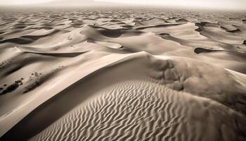 ontzag inspirerend natuurlijk schoonheid in Afrika dor zand duinen gegenereerd door ai foto