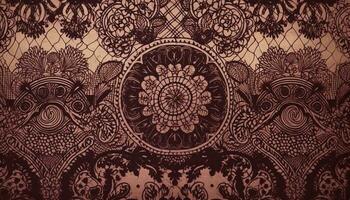 bloemen patroon en dier vormen creëren elegant textiel tapijtwerk ontwerp gegenereerd door ai foto