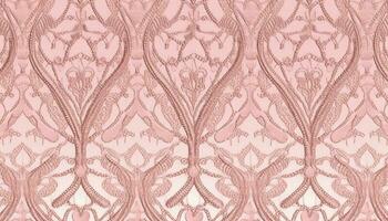 bloemen patroon en zijde creëren elegant oud fashioned tapijtwerk ontwerp element gegenereerd door ai foto