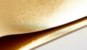 abstract goud blad patroon Aan getextureerde geel backdrop straalt uit elegantie gegenereerd door ai foto