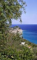 Ligurische kust van Varigotti in Italië foto