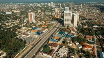 antenne visie van dar es salaam stad foto