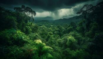 tropisch regenwoud avontuur groen mysterie in natuur gegenereerd door ai foto