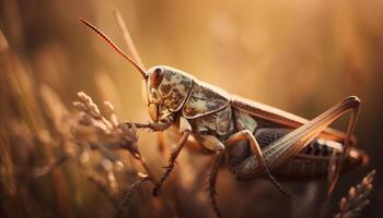 klein snuitkever Aan geel bloem, natuurlijk schoonheid gegenereerd door ai foto