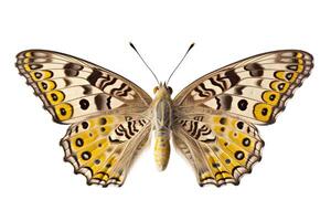 vlinder met kleurrijk Vleugels geïsoleerd Aan wit. generatief ai foto