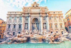 de beroemde Trevi-fontein in Rome foto