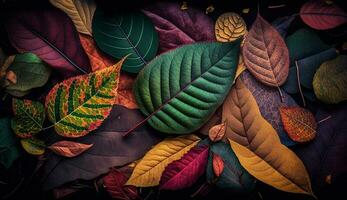 herfst gebladerte levendig kleuren natuur abstract ontwerp gegenereerd door ai foto