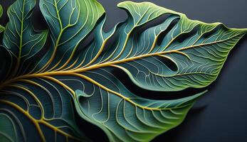 een vers blad in natuur levendig backdrop gegenereerd door ai foto