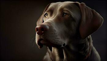 schoonheid labrador hond mascotte hoofd ,generatief ai foto