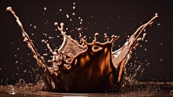 chocola water verspreiding wereld chocola dag juli 07 generatief ai foto