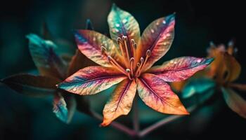 levendig herfst bladeren vitrine natuur schoonheid in multi gekleurde patronen gegenereerd door ai foto