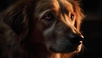 schattig rasecht puppy op zoek Bij camera buitenshuis gegenereerd door ai foto