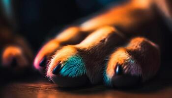 pluizig katje wandelen buitenshuis, schattig en klein gegenereerd door ai foto