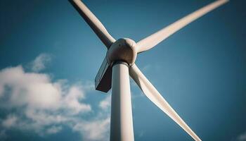 wind turbine propeller spinnen natuur elektriciteit generator gegenereerd door ai foto