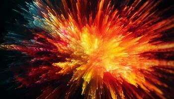 gloeiend abstract backdrop exploderend met levendig kleuren gegenereerd door ai foto