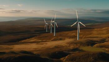 spinnen wind turbine messen genereren duurzame energie gegenereerd door ai foto