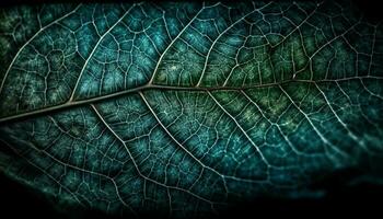 biologisch blad aderen patroon in levendig groen gegenereerd door ai foto