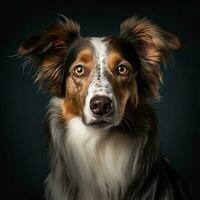 hond huisdier dier puppy wit hoektand stamboom hondje. hond voedsel reclame, tentoonstellingen. generatief ai foto