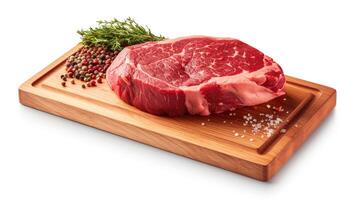 vers rauw rundvlees steak, ai gegenereerd foto