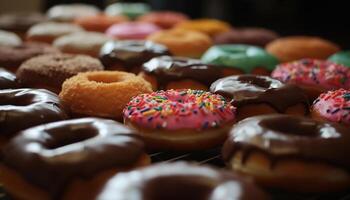 groot groep van gebakken gebakjes in overvloed gegenereerd door ai foto