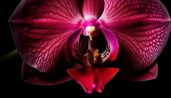 exotisch mot orchidee wordt weergegeven breekbaarheid en elegantie gegenereerd door ai foto
