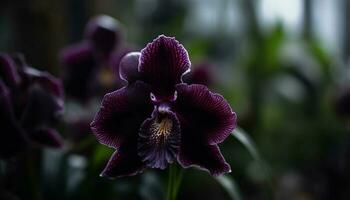 orchidee elegantie in natuur botanisch tuin gegenereerd door ai foto