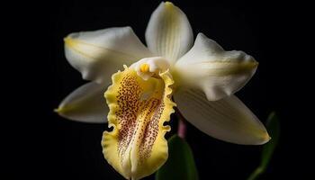 exotisch mot orchidee bloesems met elegantie en breekbaarheid gegenereerd door ai foto