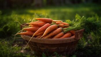 rijp biologisch groenten geoogst voor gezond aan het eten maaltijd gegenereerd door ai foto