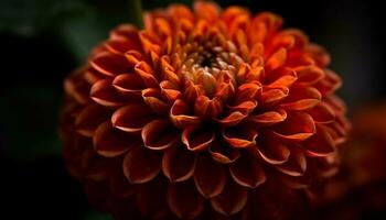 levendig dahlia's bloeien in formeel tuin schoonheid gegenereerd door ai foto