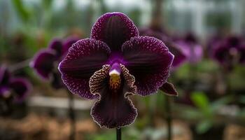 orchidee elegantie in natuur biologisch schoonheid gegenereerd door ai foto