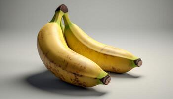 sappig geel banaan, een gezond tussendoortje met biologisch versheid gegenereerd door ai foto