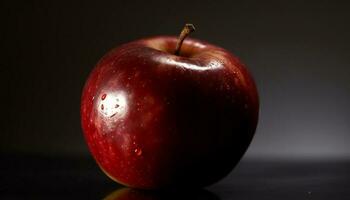 sappig rood appel, vers en biologisch, perfect voor gezond snacken gegenereerd door ai foto