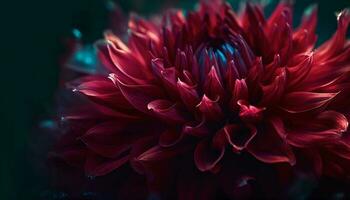 levendig bloemblaadjes van een dahlia, een geschenk van natuur schoonheid gegenereerd door ai foto