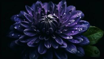 levendig regendruppel weerspiegelt schoonheid in natuur single bloem boeket gegenereerd door ai foto