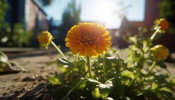 levendig boeket van multi gekleurde bloemen in een landelijk weide gegenereerd door ai foto