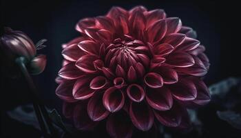 levendig dahlia's en chrysanten versieren vaas, symboliseert liefde en groei gegenereerd door ai foto