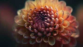 levendig bloemblaadjes van een single dahlia bloesem in natuur tafereel gegenereerd door ai foto