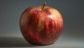 sappig rood appel, een perfect tussendoortje voor een gezond levensstijl gegenereerd door ai foto