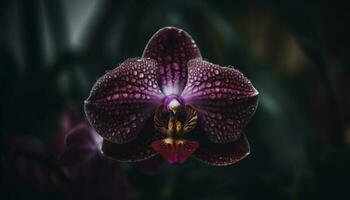 rustig elegantie van een multi gekleurde mot orchidee in natuur schoonheid gegenereerd door ai foto
