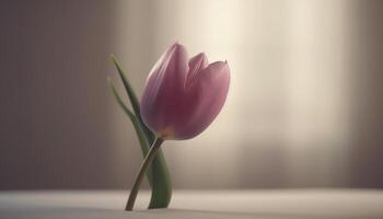 levendig boeket van multi gekleurde tulpen, een viering van lente schoonheid gegenereerd door ai foto