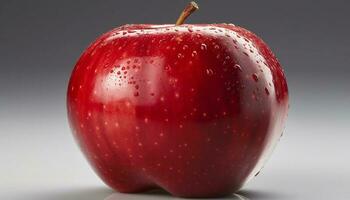 sappig rood appel, vers en biologisch, perfect voor gezond snacken gegenereerd door ai foto