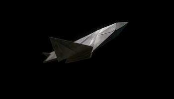 origami papier schip, ambacht vervoer speelgoed, ideeën creativiteit jacht gegenereerd door ai foto