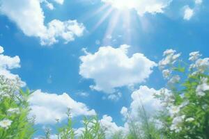 Japan, midzomer, blauw lucht, Doorzichtig lucht. ai generatief foto
