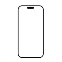 foto van slim telefoon scherm, vorm van iphone 14 pro max. hoogte