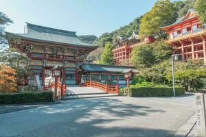 saga, kyushu, japan - oktober 25, 2018 yutoku inari altaar, Kashima stad, beroemd inari heiligdommen, japans top drie heiligdommen foto