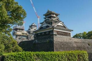 onder bouw Kumamoto kasteel na aarde aardbeving, kumamoto, kyushu, Japan foto