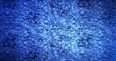 abstract achtergrond van blauw computer stroomkring borden digitaal hi-tech futuristische van lijnen en dots foto