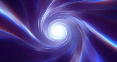 abstract Purper blauw tunnel gedraaid kolken van kosmisch hyperspace magisch helder gloeiend futuristische hi-tech met vervagen en snelheid effect achtergrond foto